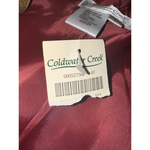 New Coldwater Creek Southwestern Artsy Multicolor Jacket L Linen Cardigan Office - Picture 7 of 9